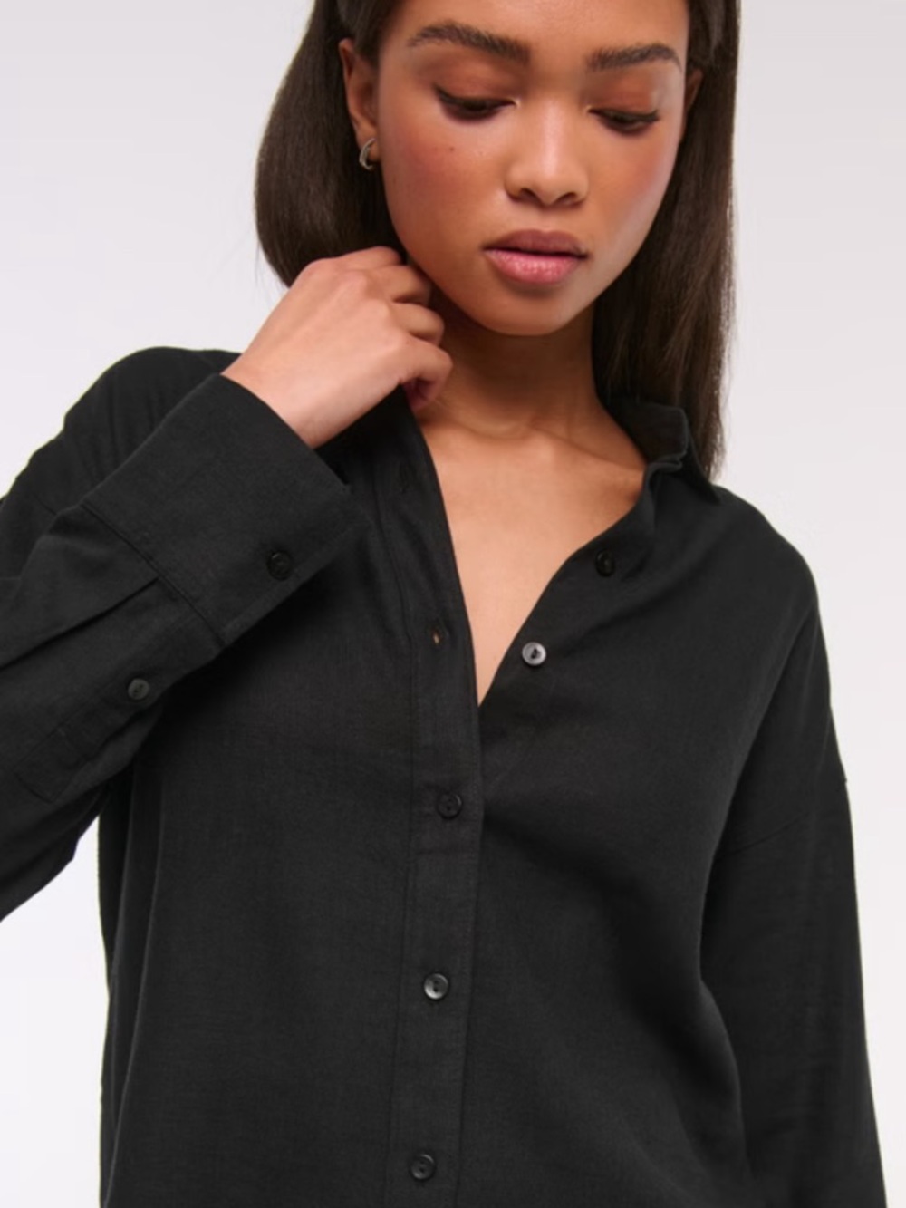 Abercrombie & Fitch Classic Black Button Down